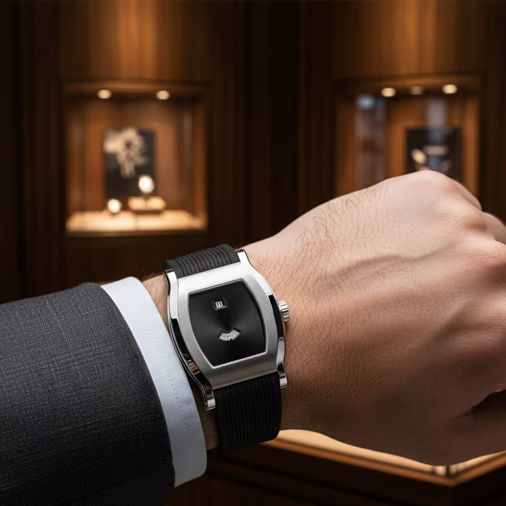 Mostrador preto do Relógio Noble Black