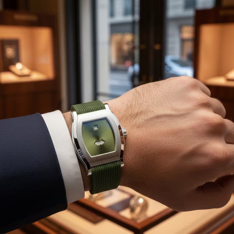 Specht & Söhne relógio — mostrador verde oval