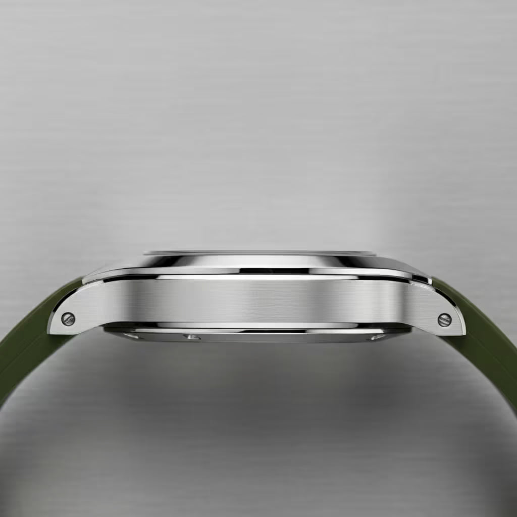 Caixa em aço do Relógio Social Masculino