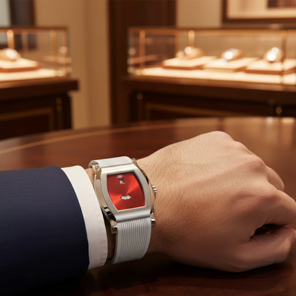 Mostrador do Relógio Vermelho Noble Red