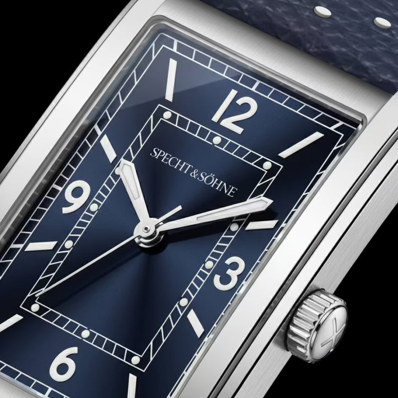 Detalhe Do Mostrador Azul Do Relógio Virtus Blue